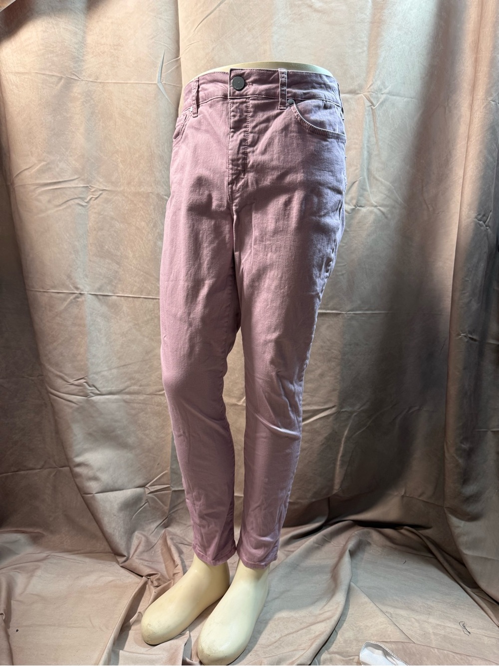 282-Seven7 Mauve Pink High-Waist Stretch Jeans